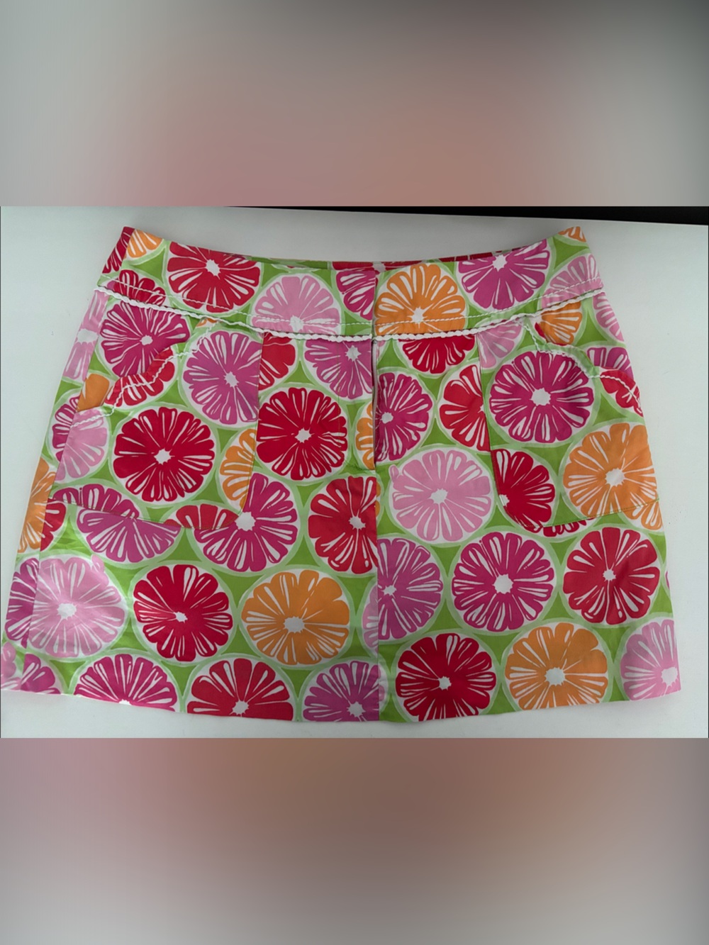 Lilly Pulitzer Pink, Red & Orange Floral Skort